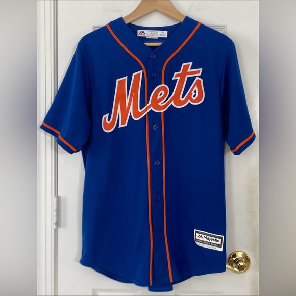 Majestic STITCHED Coolbase NY METS NOAH SYNDERGAARD JERSEY MEN’S Size MEDIUM VGC